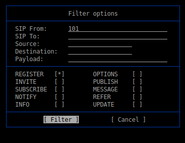 SNGREP screen 1