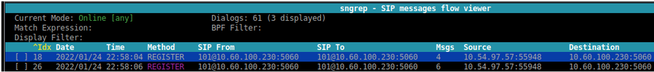 SNGREP screen 2