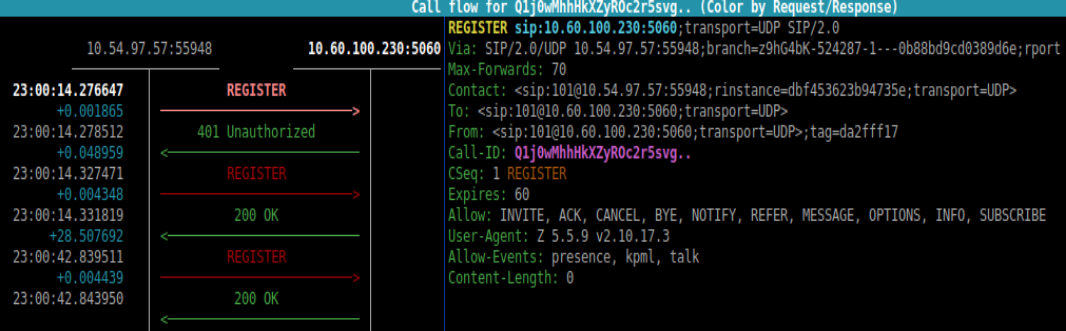 SNGREP screen 3